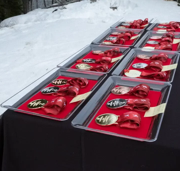 Cross-country skiing medal ceremony, February 26.