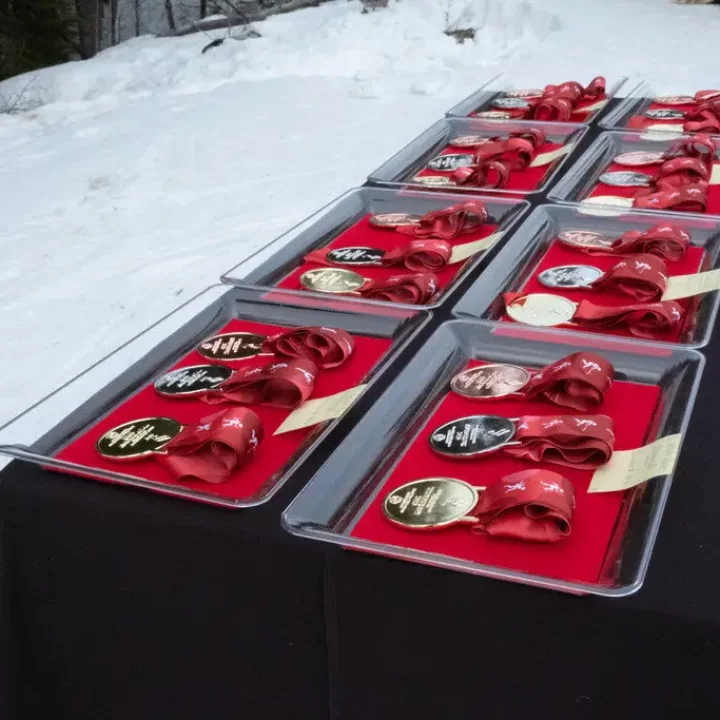 Cross-country skiing medal ceremony, February 26.